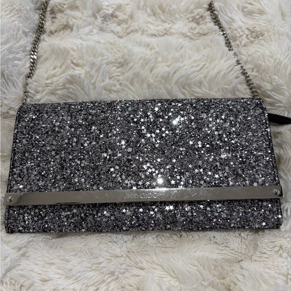 Jimmy Choo sparkly clutch purse REHAB BAG - Picture 2 of 10